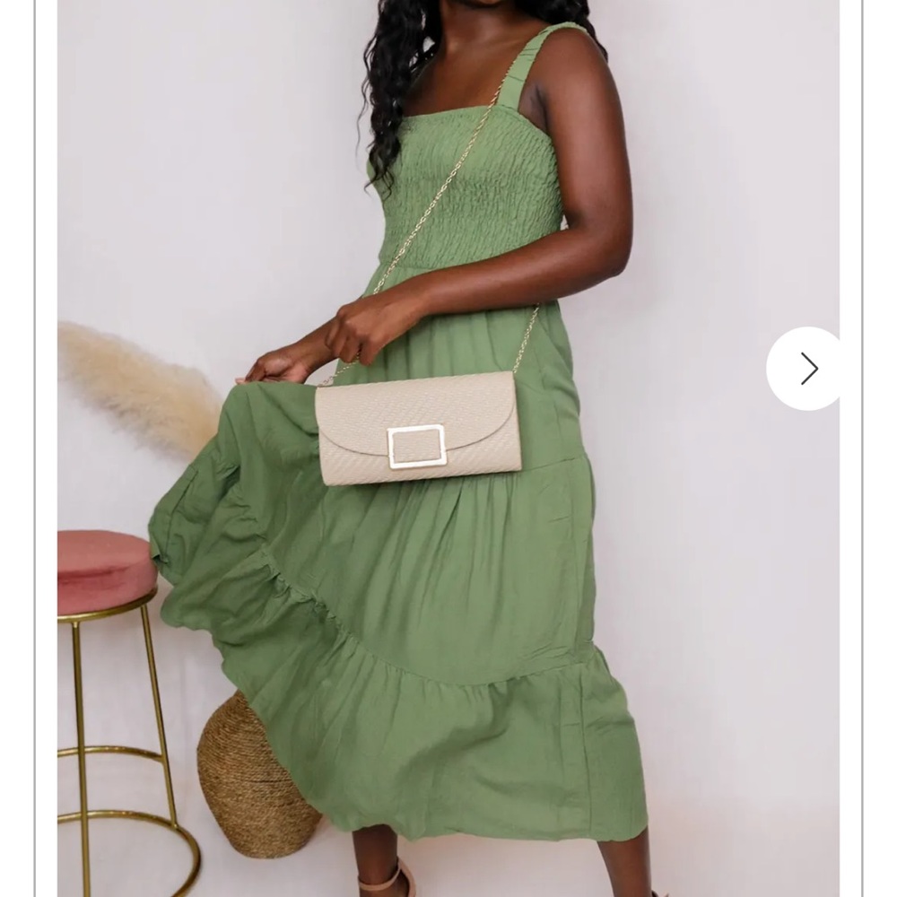 Apricot lane green midi dress, NWT